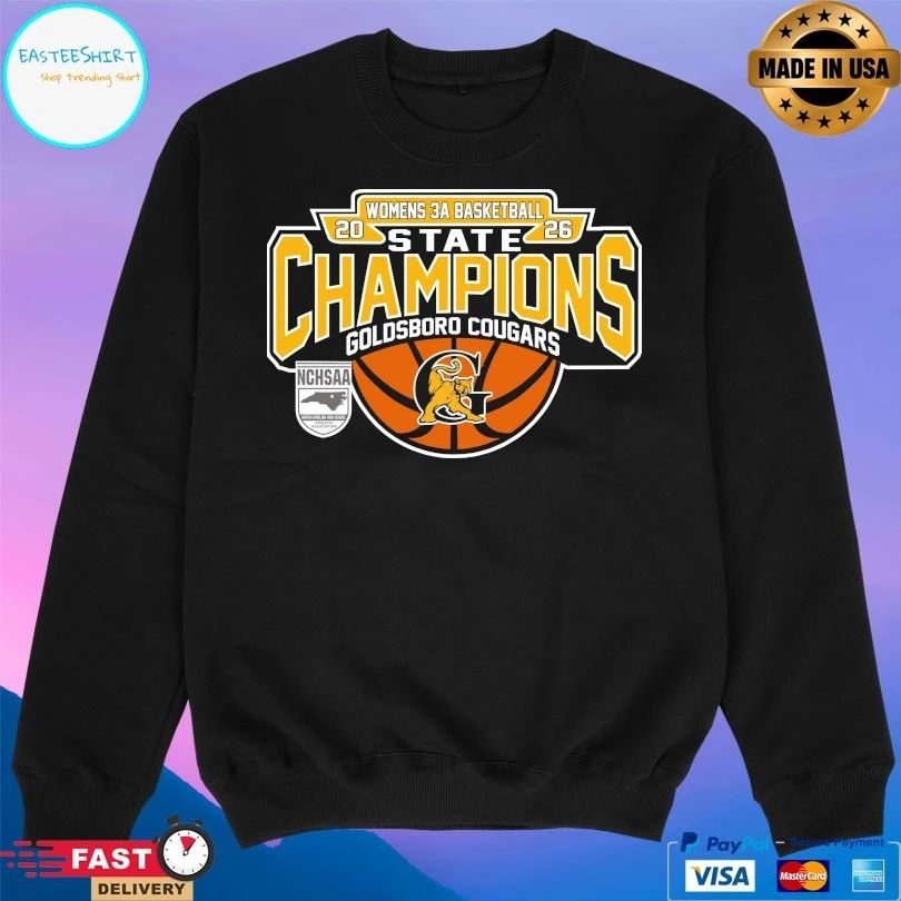 NCHSAA Women’s 3a Basketball State Champions Goldsboro Cougars T-shirts