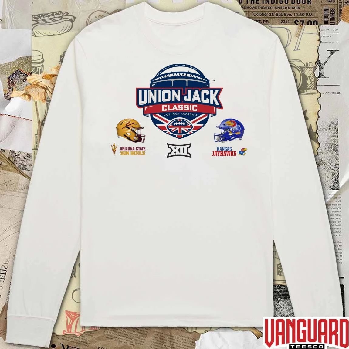 Union Jack Classic BIG 12 Arizona State Sun Devils vs. Kansas Jayhawks September 19, 2026 t-shirt