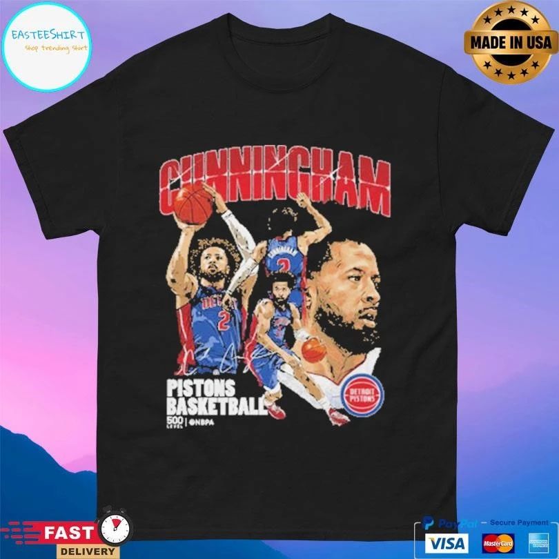 Cade Cunningham Detroit Pistons Basketball Collage T-shirts