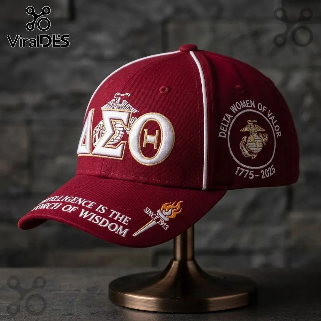 Delta Sigma Theta US Marine Corps Maroon Baseball Cap