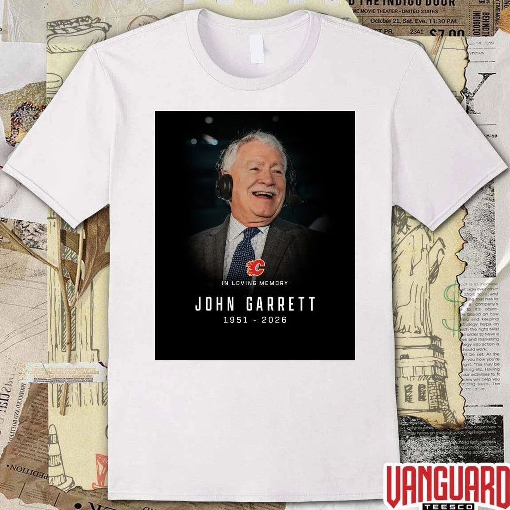 In Loving Memory John Garrett 1951 – 2026 Calgary Flames Poster t-shirt