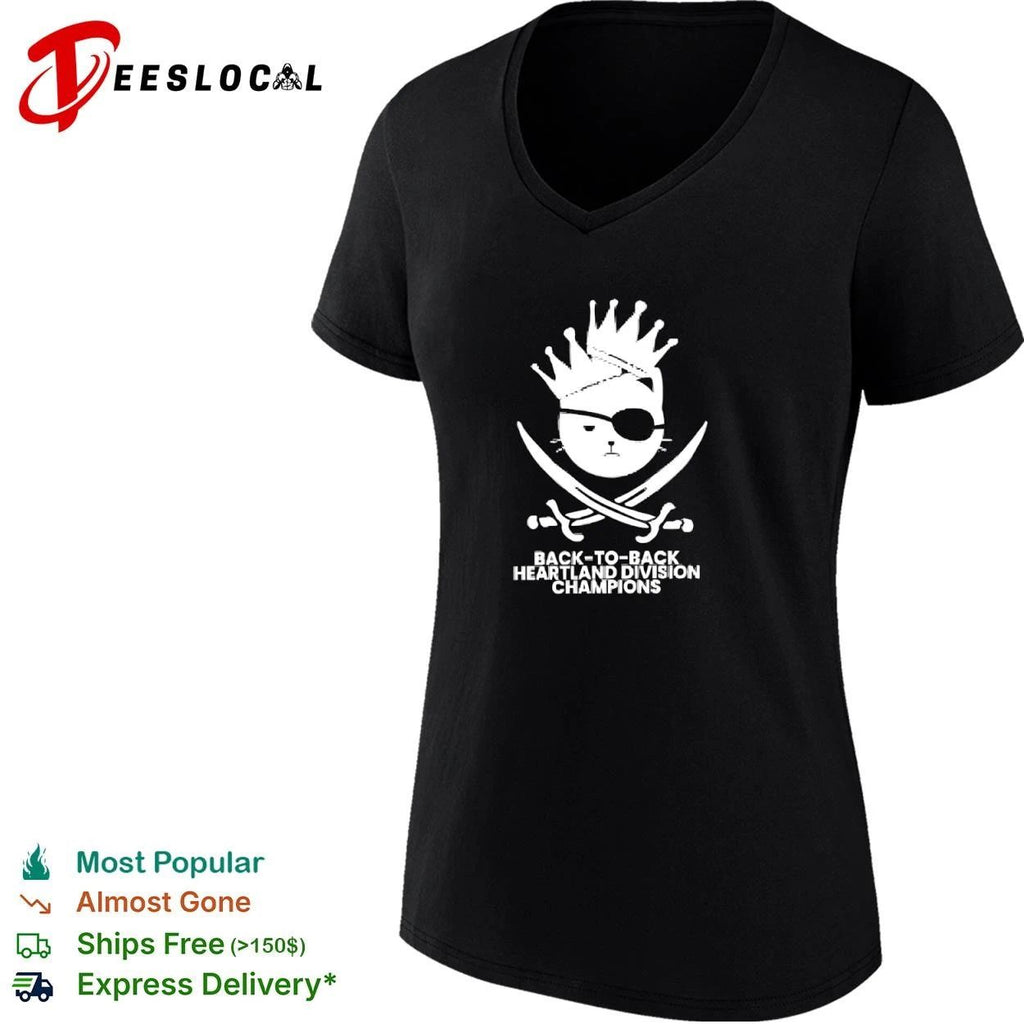 Back-to-Back Heartland Division Champions Cat Pirate T-shirt