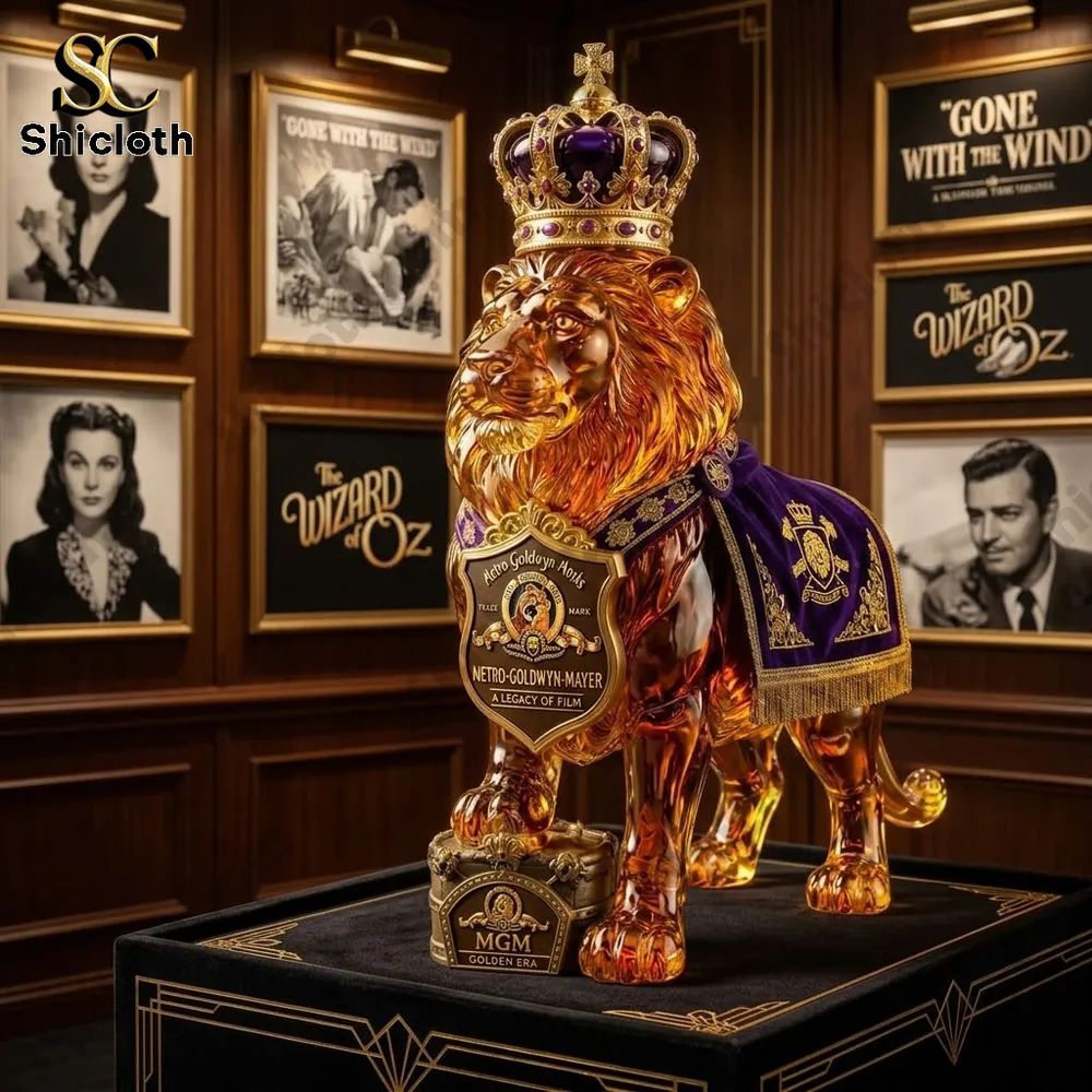 MGM Lion Crown Royal Whiskey Lion Bottle
