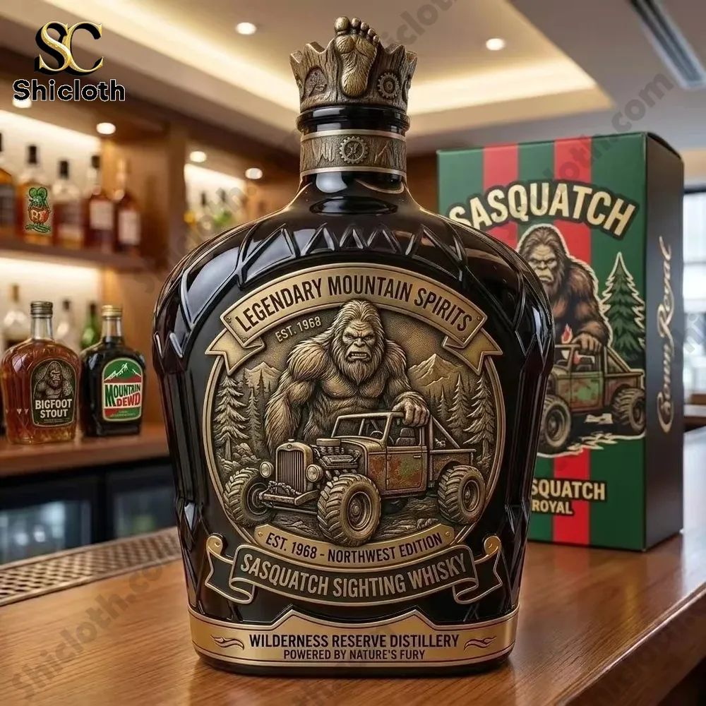 Legendary Mountain Spirits Sasquatch Sighting Whisky Bottle