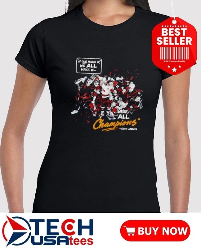 Seth Jarvis Carolina Hurricanes Hockey We’re All Champions 2026 shirt