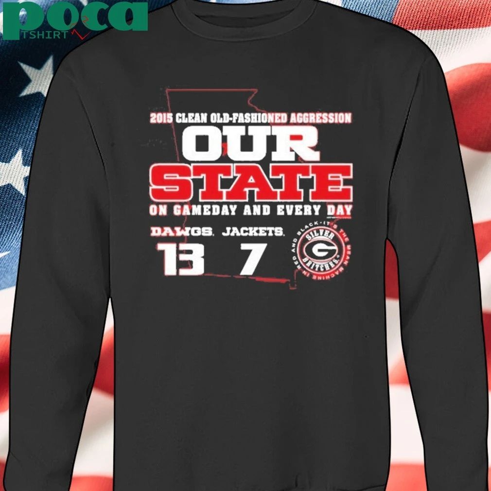 Georgia Bulldogs Vs Georgia Tech Yellow Jackets 2015 Our State Rivalry Score Shirt