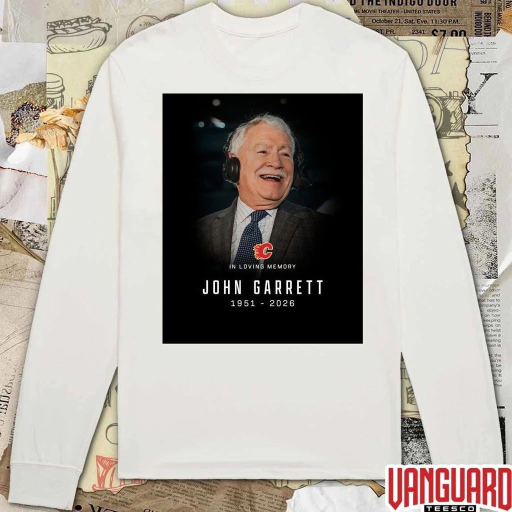 In Loving Memory John Garrett 1951 – 2026 Calgary Flames Poster t-shirt