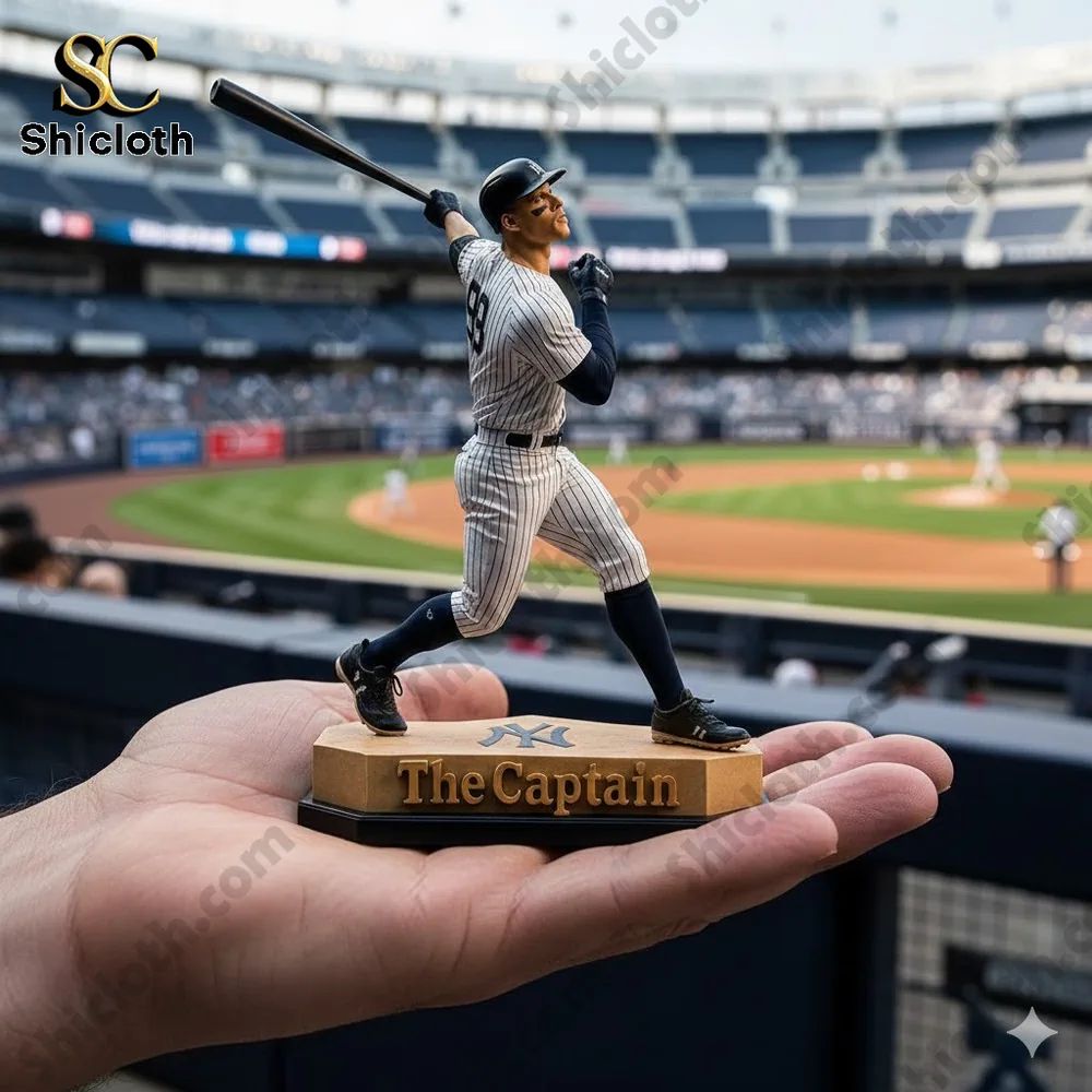Detailed Aaron Judge Baseball Action Desk Figure Pop Doll
