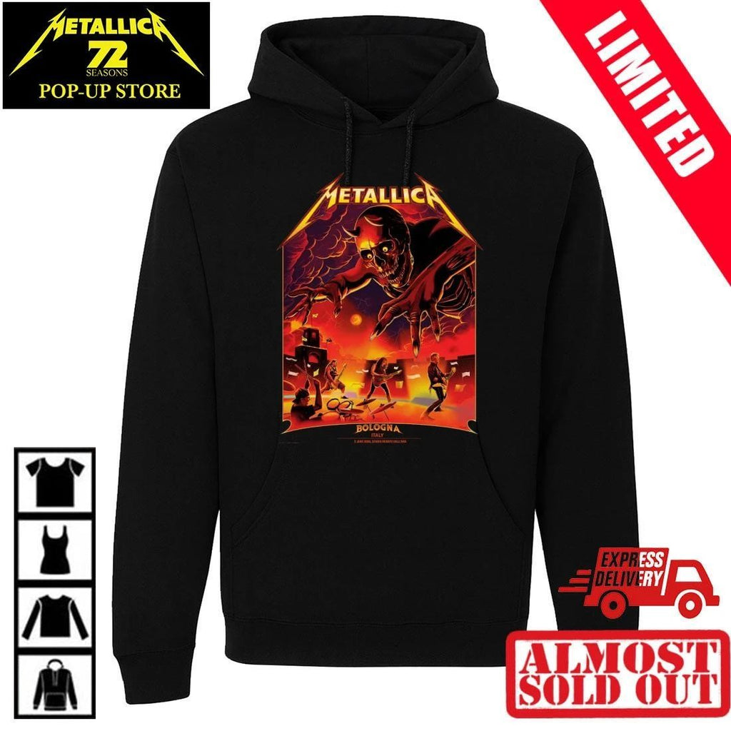 Metallica Pop-Up Shop Official Shirt Bologna Italy 2026
