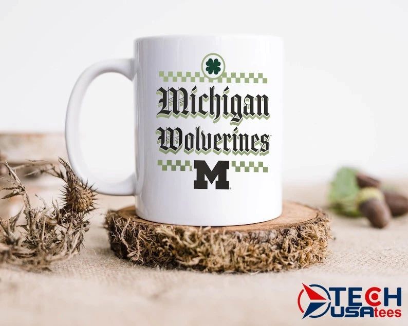 Michigan Wolverines St. Patrick’s Day Lucky checkered shirt