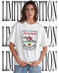 Arsenal Vintage Crest Shield Soccer Premier League logo shirt