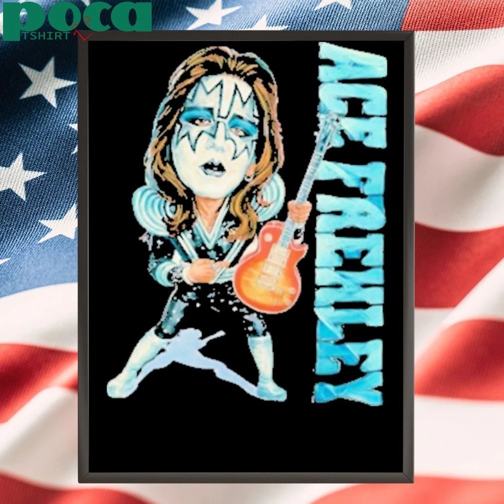 Ace Frehley Caricature with Guitar T-Shirt