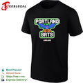 Portland Bats Ballerz Basketball Pixel Art T-shirt