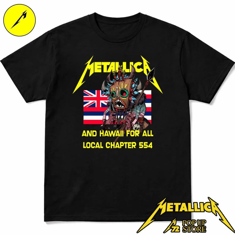 Metallica And Hawaii For All Local Chapter 554 Shirt