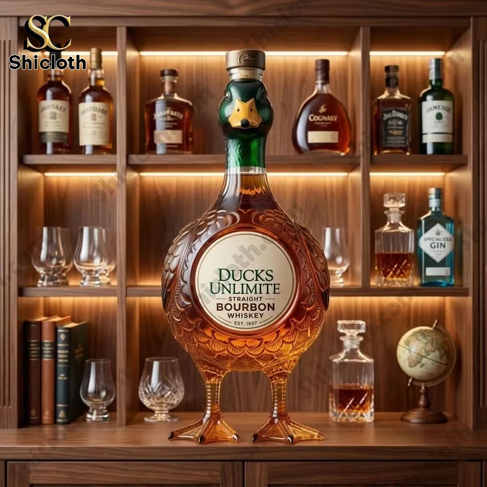 Ducks Unlimite 3D Mallard Bourbon Bottle