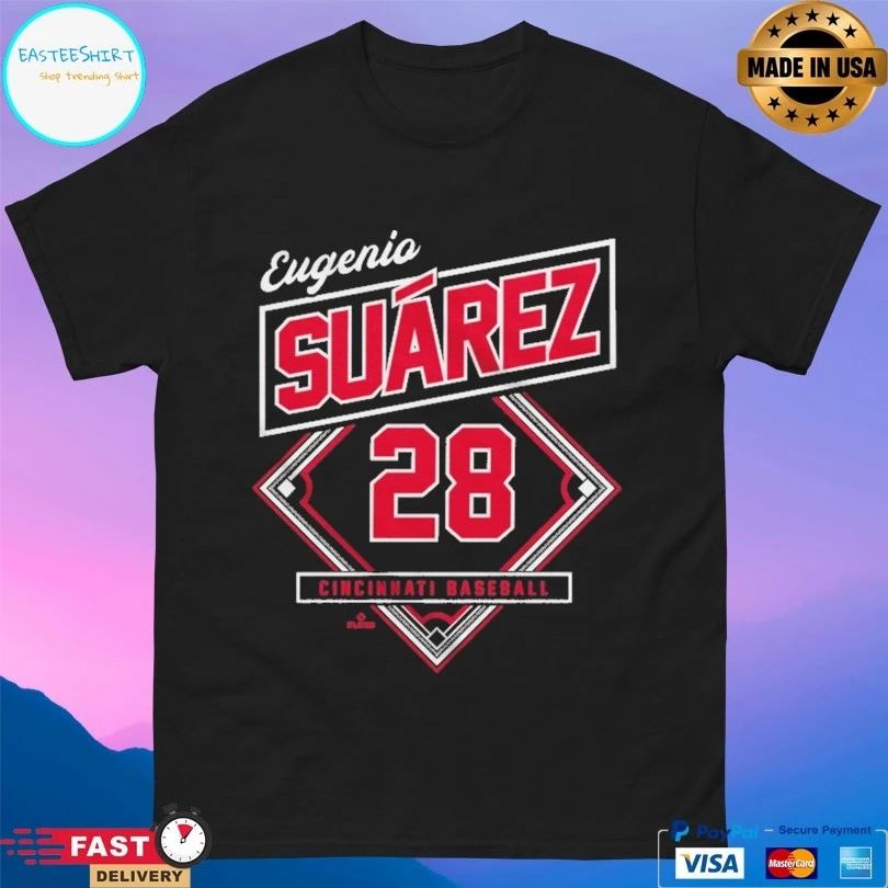 Eugenio Suarez 28 Cincinnati Baseball Classic Diamond T-shirts