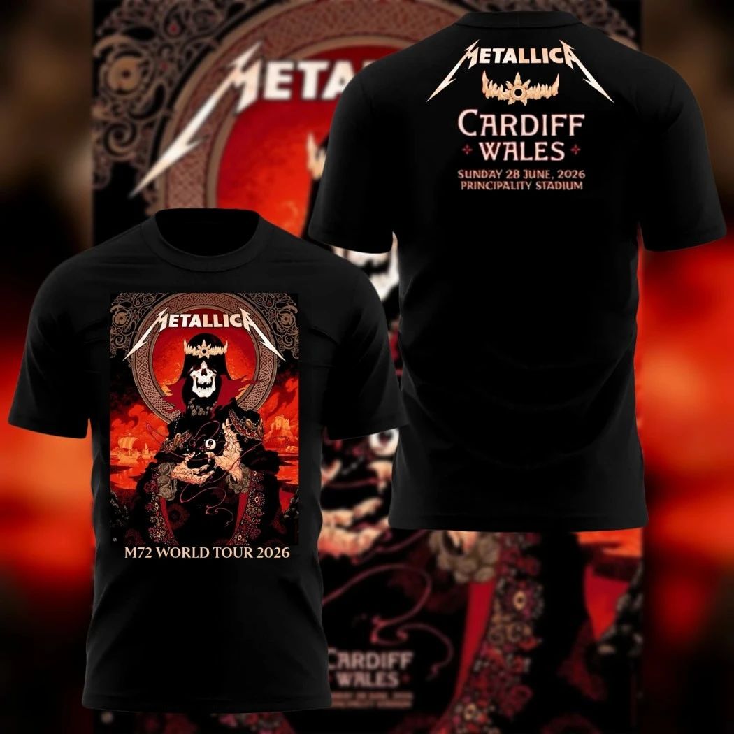 Metallica M72 World Tour Cardiff Wales June 28 2026 Principality Stadium Peter Diamond Art Tee