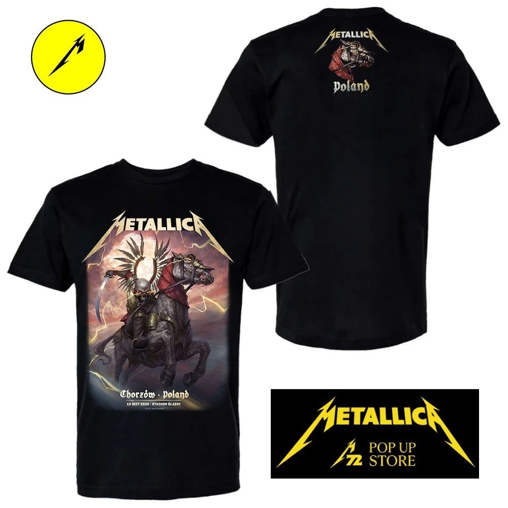 Vintage Style Metallica Chorzów 2026 Limited-Edition Heavy Metal T-Shirt