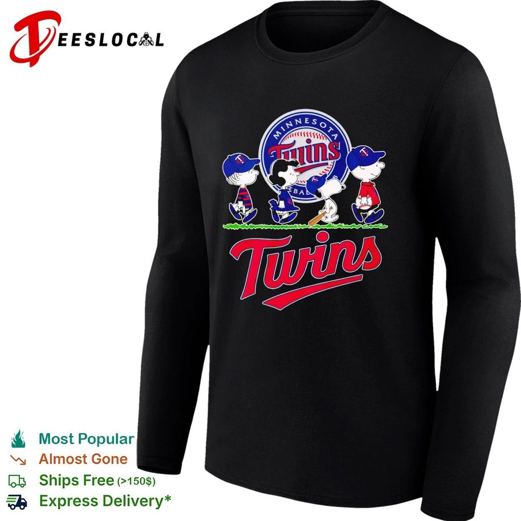 Peanuts Characters Minnesota Twins Baseball T-shirt