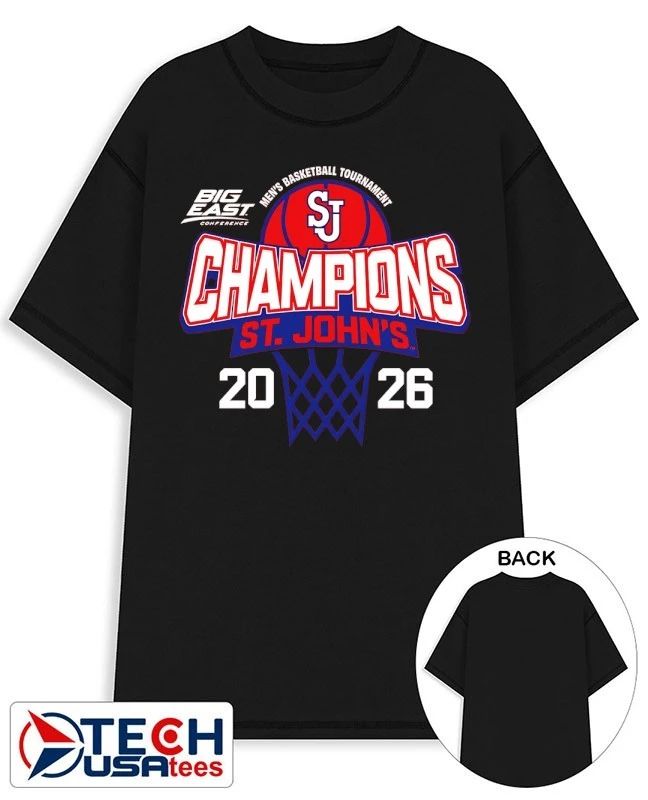 St. John’s Red Storm 2026 Big East Men’s Basketball Tournament Champions shirt