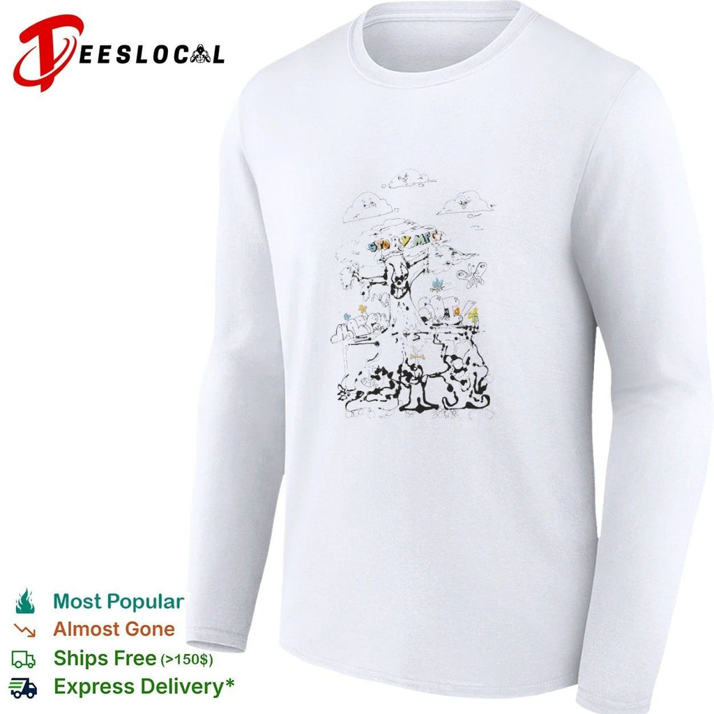 Story Mfg Happy Soil Tree Embroidered T-shirt