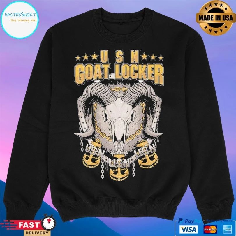 United States Navy Goat Locker Usn Skull T-shirt
