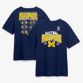 Men’s Fanatics Navy Michigan Wolverines 2026 NCAA Men’s Basketball National Champions Schedule T-Shirt