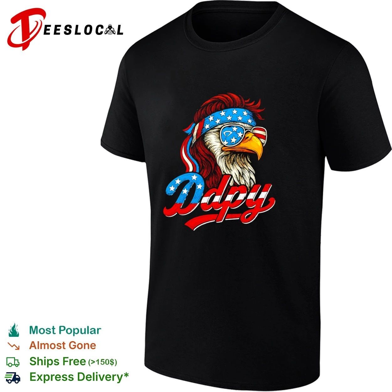 America Ddpy Eagle Mullet Sunglasses patriotic T-shirt