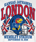 Kansas Jayhawks London Wenbley Stadium 2026 helmet shirt