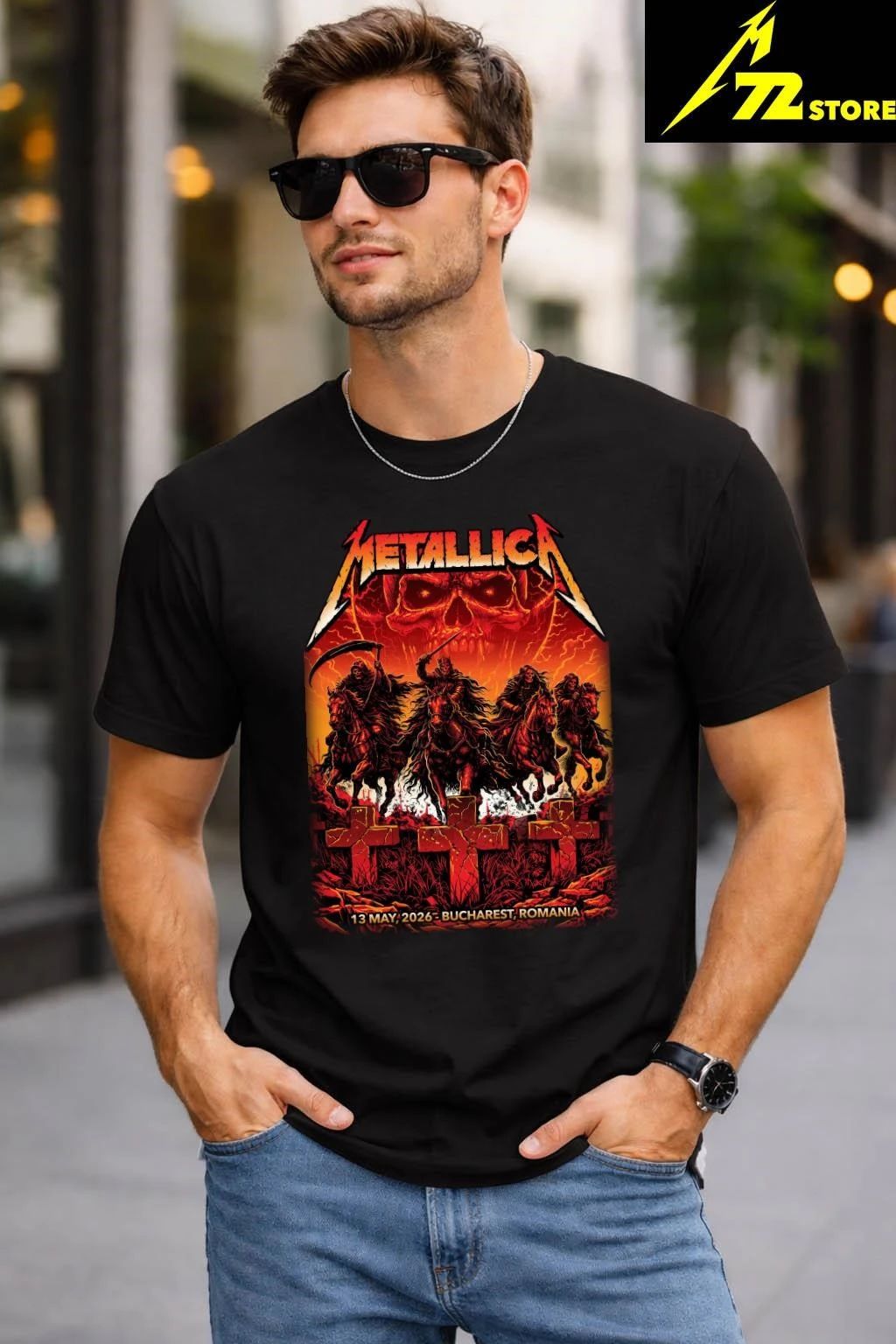 Metallica﻿ M72 Bucharest May 13, 2026 at Arena Naționala Bucharest, Romania by Maxx242 Pop-Up Shop Shirt