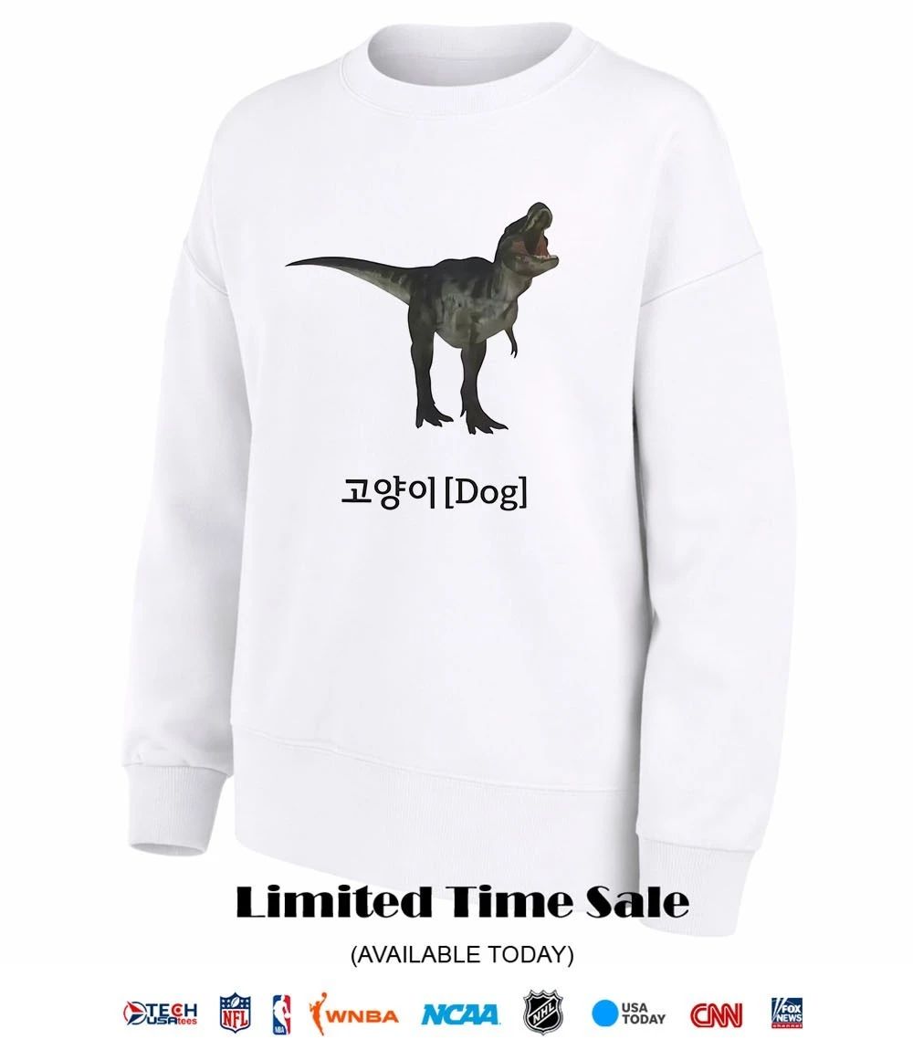 Dinosaur Lorean text cat dog shirt