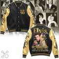 Elvis Presley 90th Anniversary Black Gold Baseball Jacket