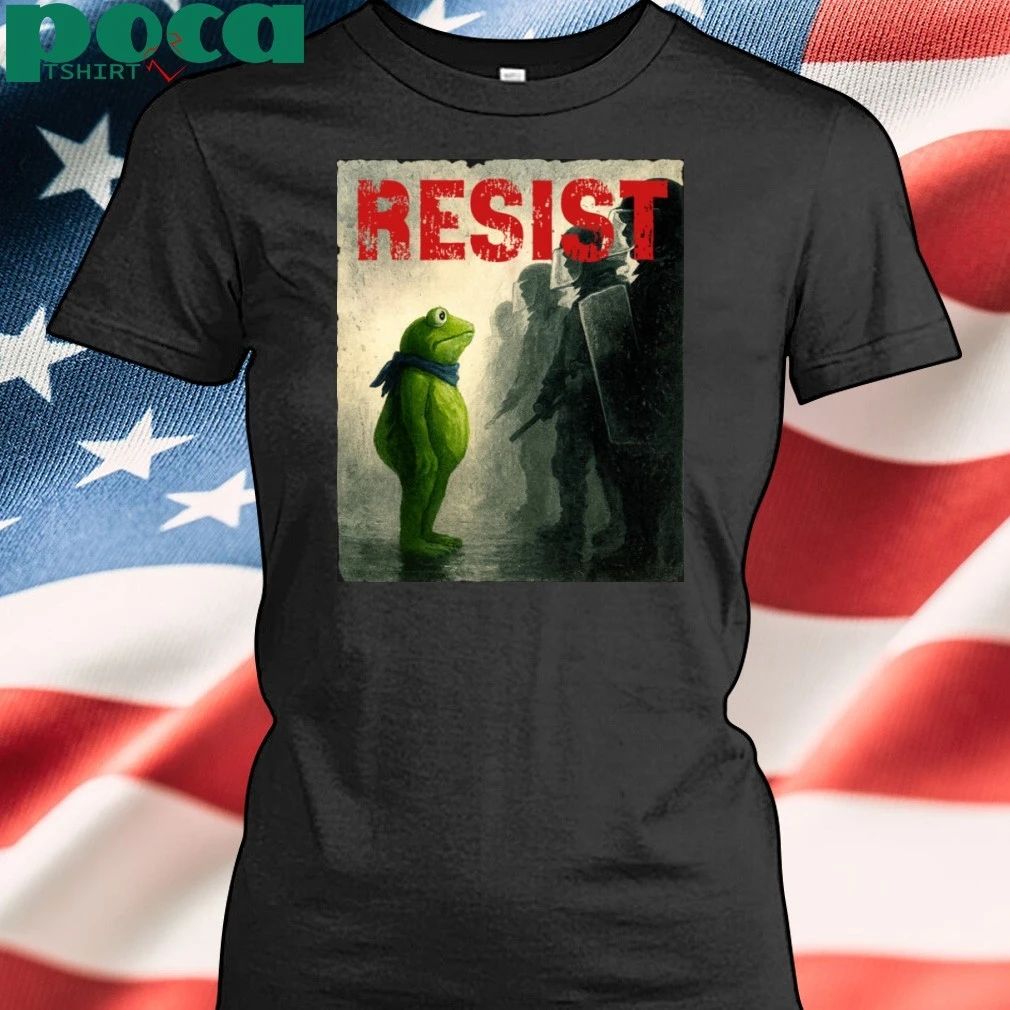 Frogs Against Fascism Portland Frog vs Soldier T-shirt