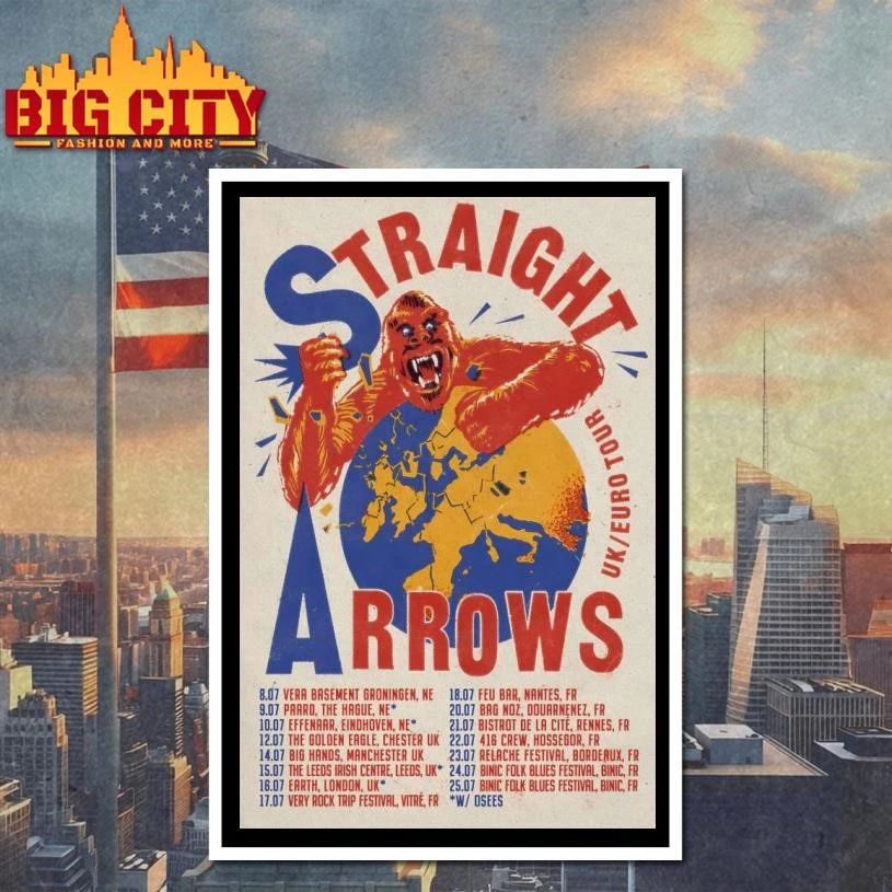 STRAIGHT ARROWS EURO UK TOUR 26 Poster Shirt