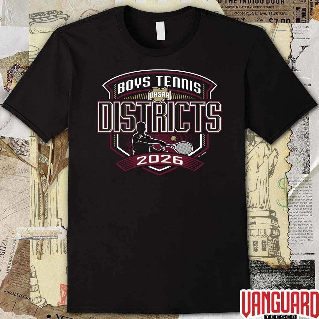 2026 OHSAA Boys Pop-up Shop Tennis Districts Logo t-shirt