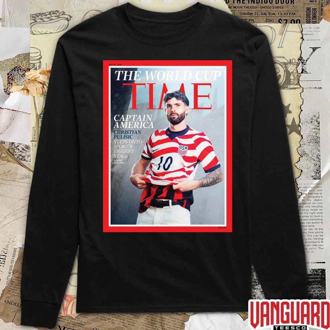 Christian Pulisic Captain America The World Cup Time May 22 2026 Poster t-shirt