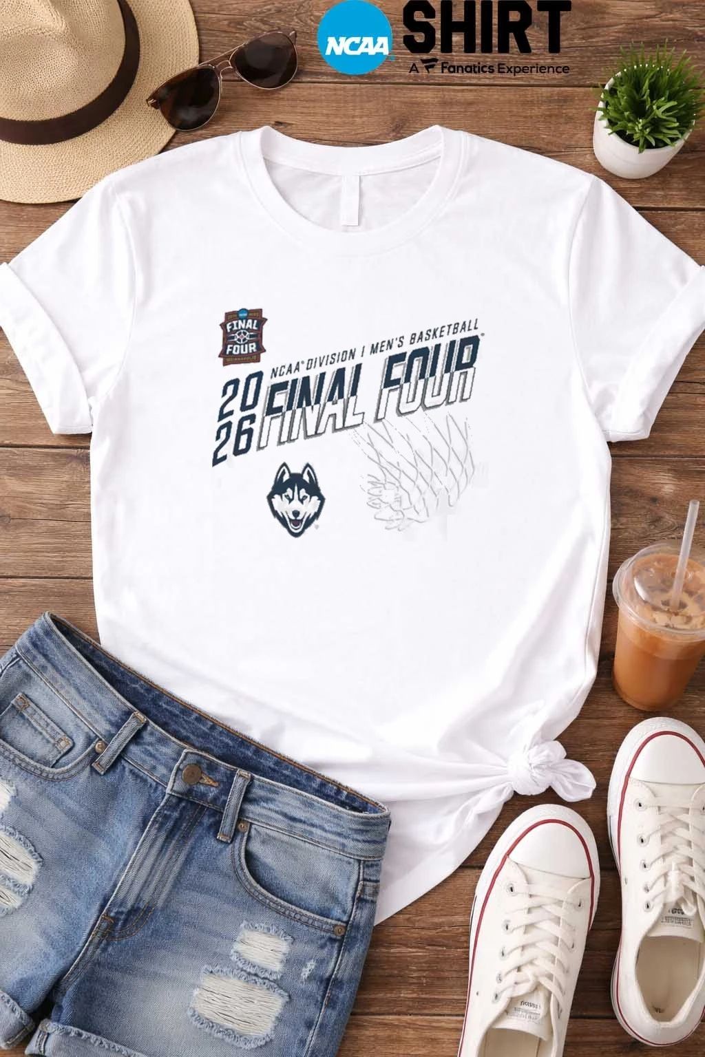 2026 NCAA Division I Men’s Basketball UConn Huskies Champion Final Four T-Shirt