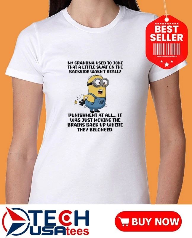 Minion punishment at all it was just moving the brains back up where they belonged shirt