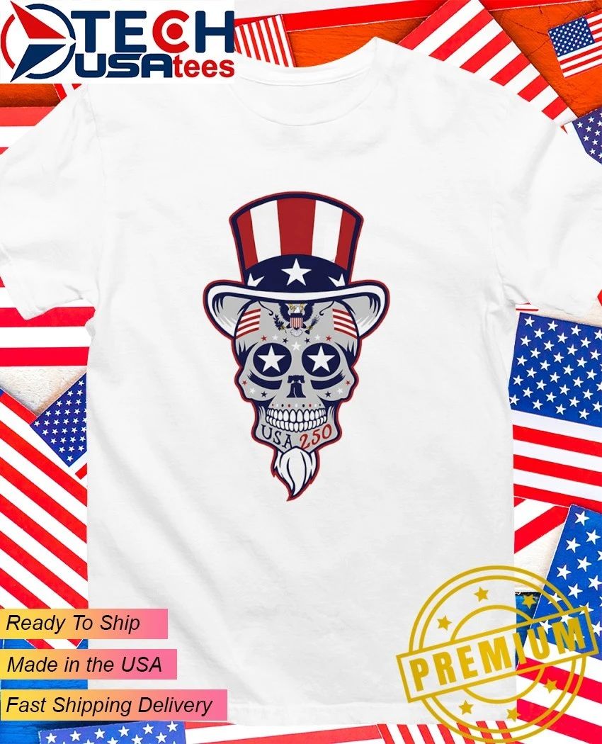 Uncle Sam Patriotic Dead Head Suger Skull shirt