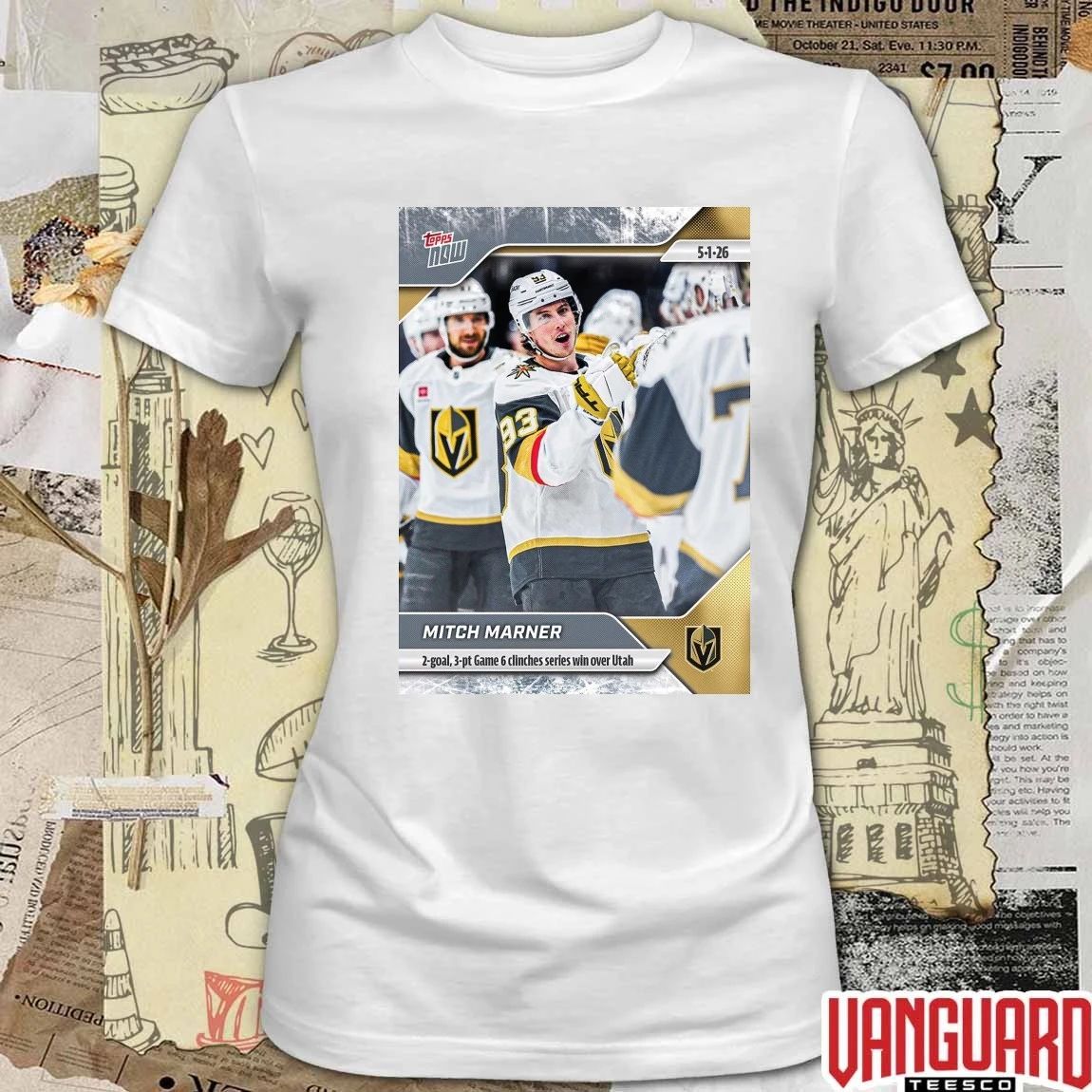 Mitch Marner 2 Goal 3 pt Game 6 Clinched Series Win Over Utah – 2026 NHL Topps NOW t-shirt