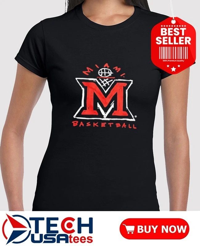 Miami RedHawks Basketball Big M logo shirt