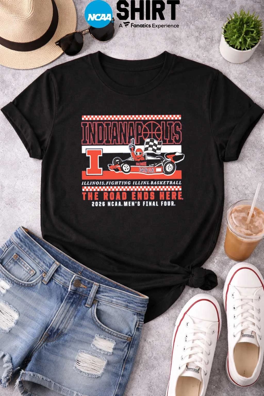 Illinois Fighting Illini 2026 NCAA Final Four Bound On The Road Again Short Sleeve T Shirt