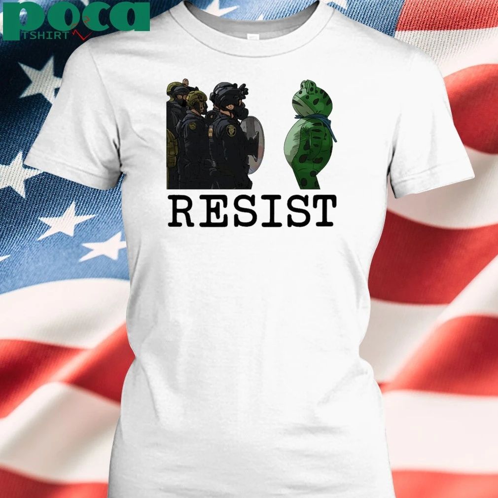Frogs Against Fascism Portland Frog Resist strong together T-shirt