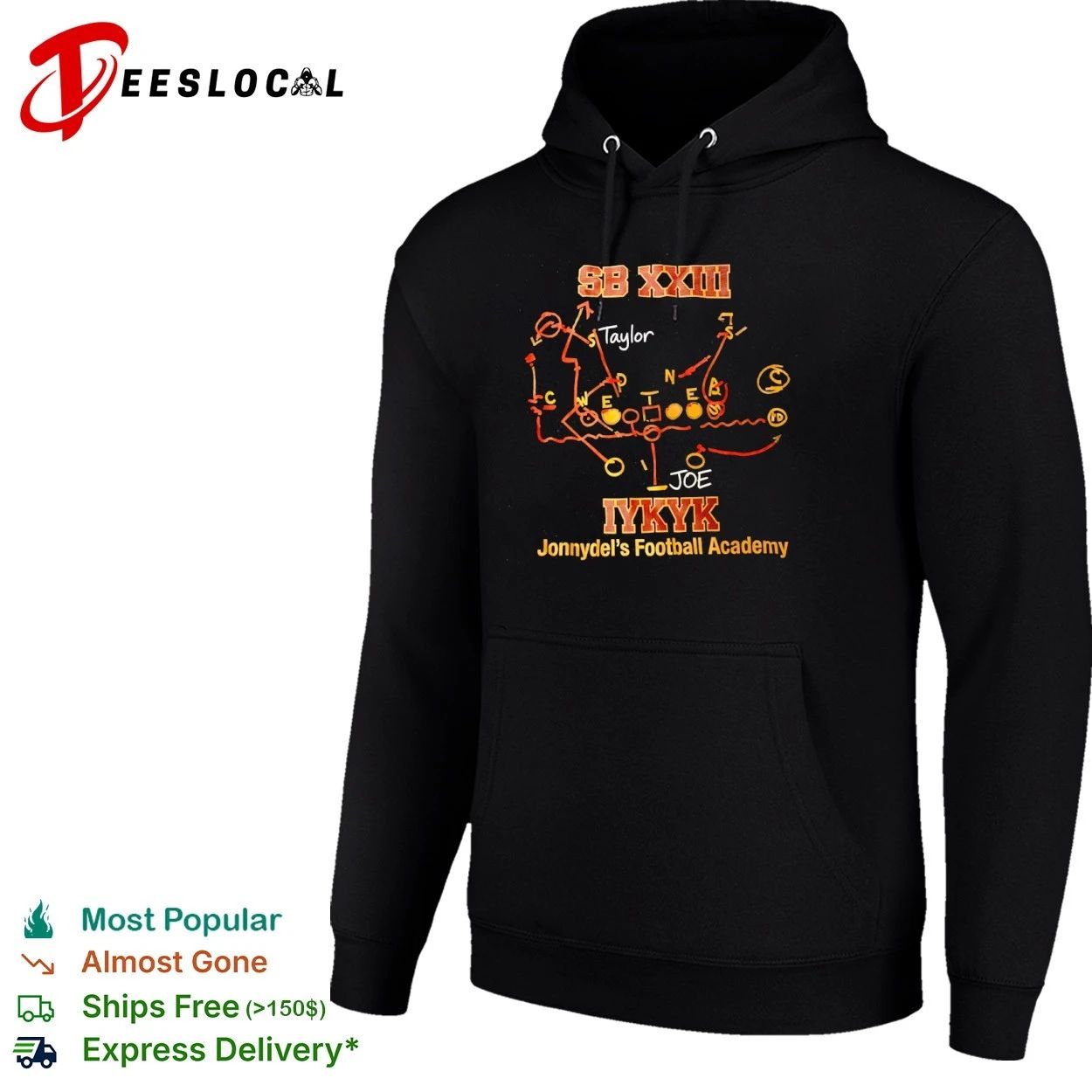SB XXIII Taylor Joe IYKYK Jonnydel’s Football Academy T-shirt