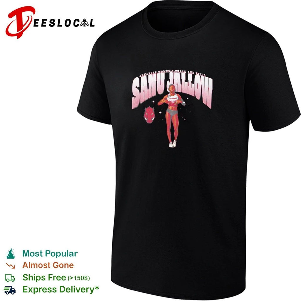 Sanu Jallow Arkansas Women’s Track and Field T-shirt