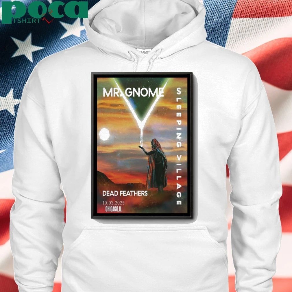 Mr Gnome Sleeping Village Illinois Poster shirt