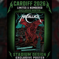 Metallica Cardiff 2026 Principality Stadium Venue Exclusive Numbered Ltd Poster