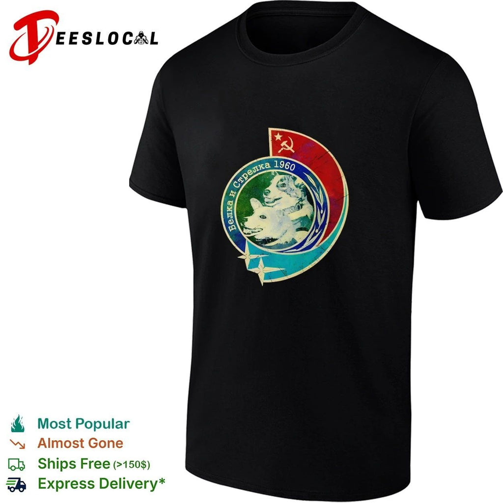 Belka and Strelka 1960 Soviet Space Dogs T-shirt