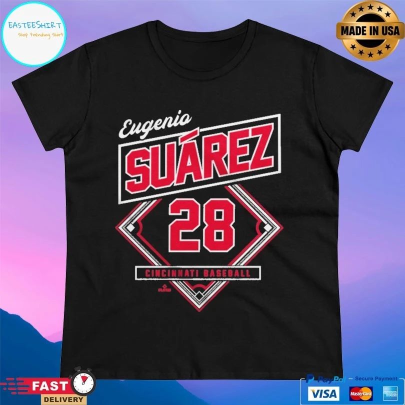 Eugenio Suarez 28 Cincinnati Baseball Classic Diamond T-shirts