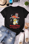 Proton Pets Dogs And Cats Living Together Mass Caring Shirt